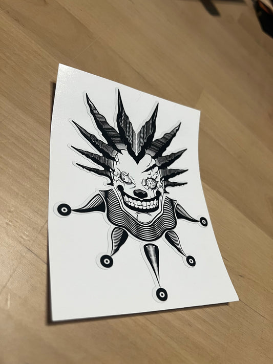 Demon clown stickers