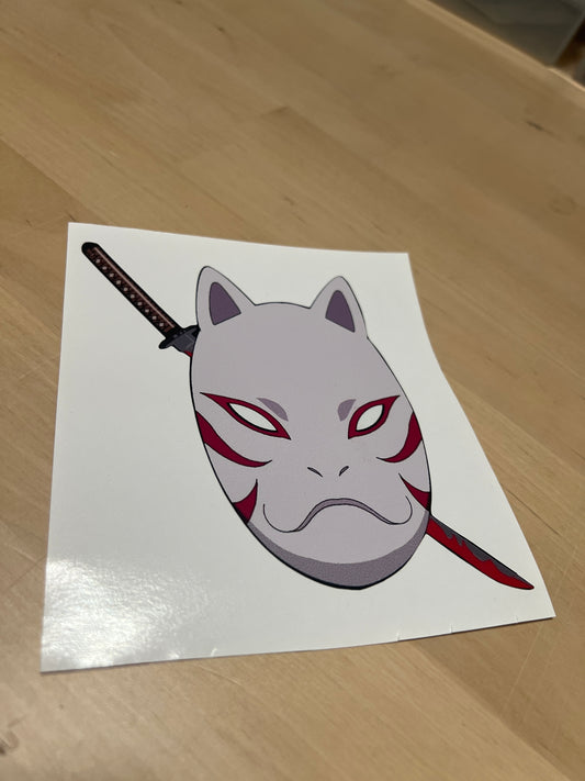 Samurai mask sticker